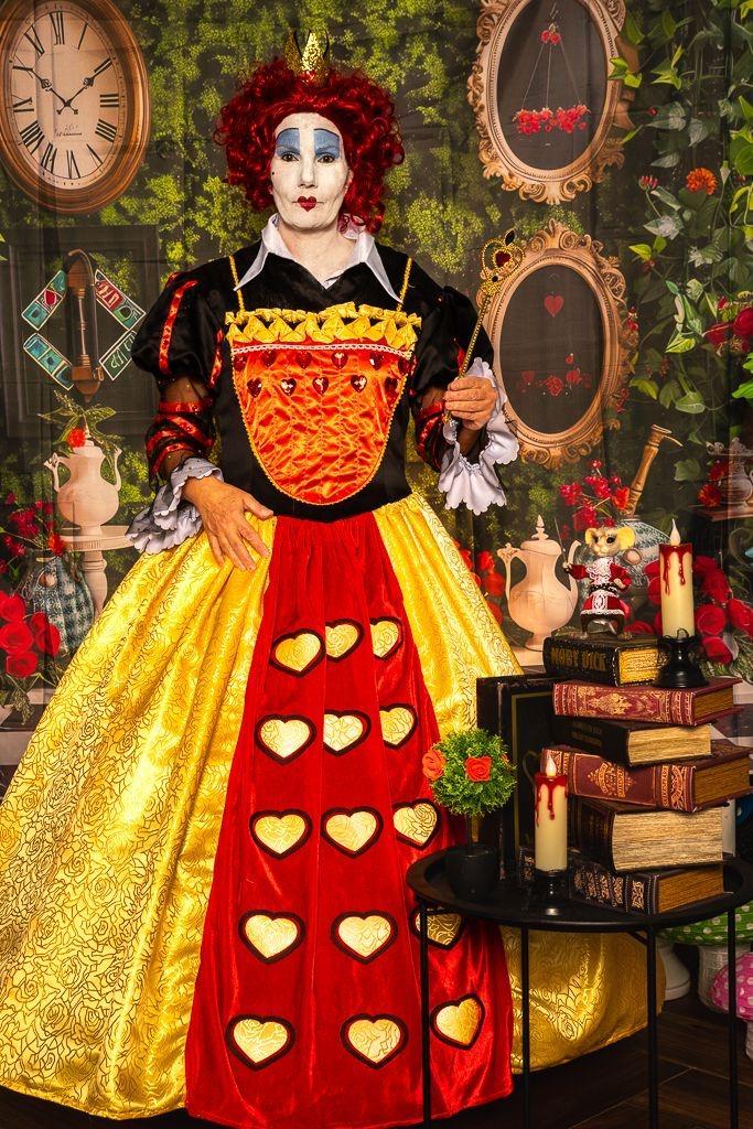 Hartenkoningin Kostuum - Alice in Wonderland, Kleding | Dames, Carnavalskleding en Feestkleding, Zo goed als nieuw, Kleding, Halloween