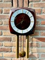 Junghans teakhouten Deense design klok met aan/uit functie, Ophalen of Verzenden