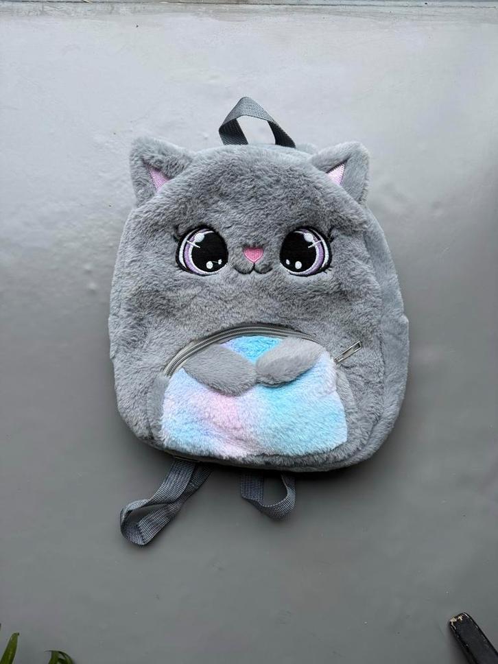 Kawaii Pluizig Katten Rugzakje, Kinderen en Baby's, Kindermode-accessoires, Nieuw, Ophalen of Verzenden