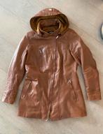 Getailleerde halflange leren jas, Kleding | Dames, Jassen | Zomer, Ophalen of Verzenden, Zo goed als nieuw, Maat 38/40 (M), Zwart