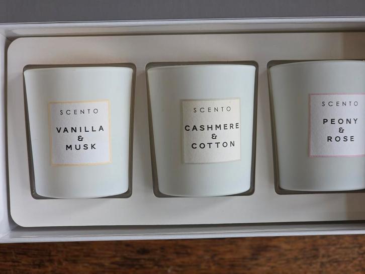 Scento Geurkaarsen Set - Nieuw in Doos, Huis en Inrichting, Woonaccessoires | Kandelaars en Kaarsen, Nieuw, Kaars, Minder dan 25 cm
