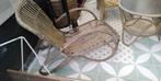 Rotan lounge stoel, met armleuningen v balkon, tuin, terras, Ophalen, Gebruikt, Rotan
