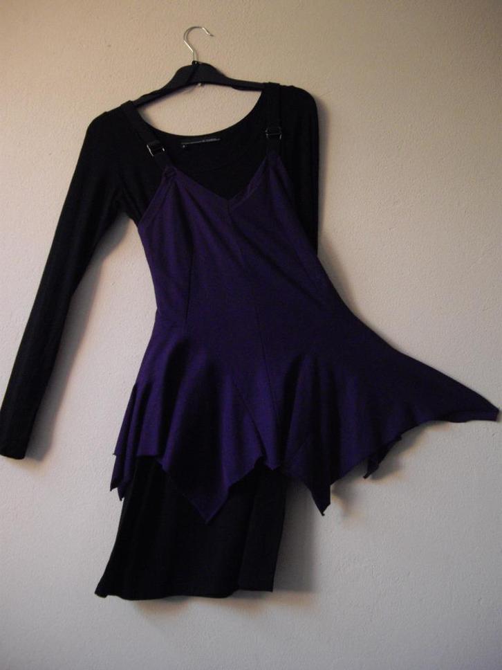 Elsewhere jurk met Cora Kemperman top maat 36/38, Kleding | Dames, Jurken, Zo goed als nieuw, Maat 36 (S), Zwart, Onder de knie