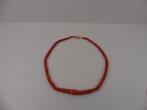 Bloedkoralen collier gouden slot                          D2, Ophalen of Verzenden, Overige materialen, Ketting