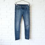Levi’s Jeans Maat W28 Lichtblauw Ripped Skinny 519 Hi-Ball, L, L, Zo goed als nieuw, W28 - W29 (confectie 36)