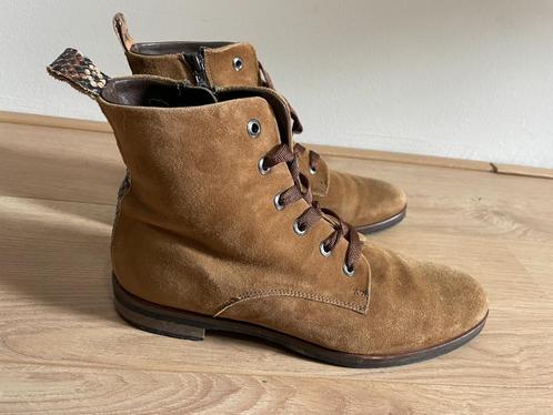 Sch43 - Bruine suede Maripé laarzen maat 41 (1), Kleding | Dames, Schoenen, Zo goed als nieuw, Hoge laarzen, Bruin, Ophalen of Verzenden