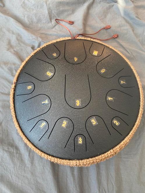 Tongue drum zwart bijna 36cm GROOT zwart 15 klanken NIEUW, Muziek en Instrumenten, Percussie, Nieuw, Trommel, Ophalen of Verzenden