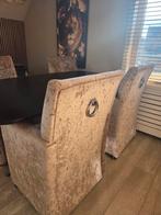 Champagne gouden stoelen met wieltjes, Huis en Inrichting, Stoelen, Ophalen