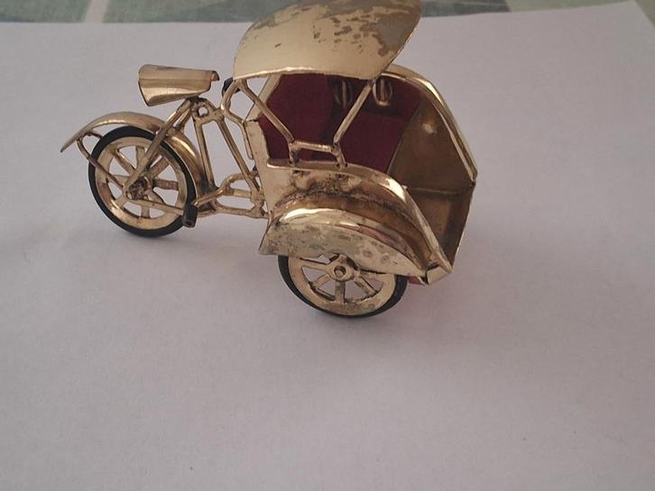 Metalen Riksja Fietskoets met Luifel, Antiek en Kunst, Antiek | Overige Antiek, Ophalen of Verzenden