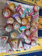 30 glazen kerstballen in vorm taart, cupcakes, paddestoelen, Diversen, Kerst, Ophalen, Gebruikt