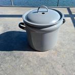 Grote weckketel emaille grijs, Antiek en Kunst, Antiek | Emaille, Ophalen