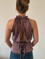 Italiaanse mouwloze top | open back | aubergine | Lei, Kleding | Dames, Overige kleuren, Nieuw, Lei, Ophalen of Verzenden