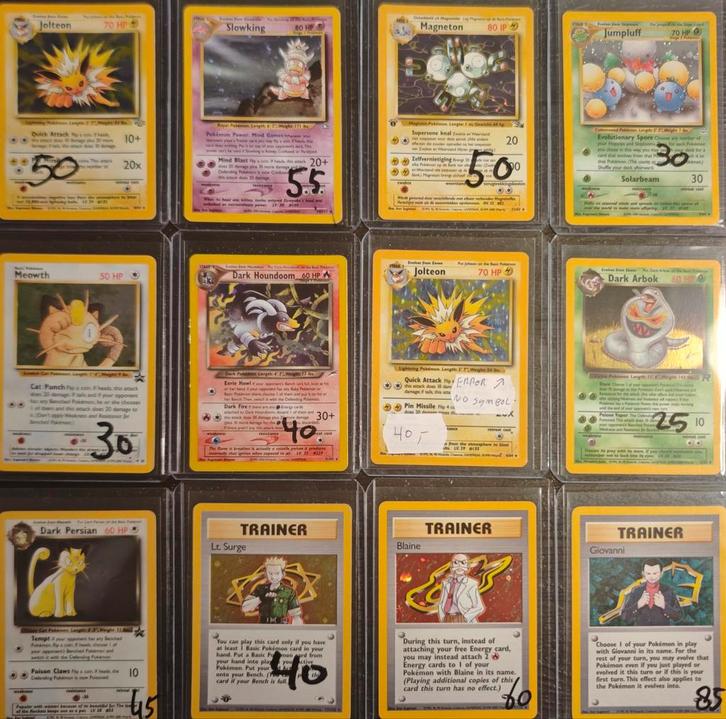 ⏳ 12x vintage holo's, Hobby en Vrije tijd, Verzamelkaartspellen | Pokémon, Zo goed als nieuw, Ophalen of Verzenden