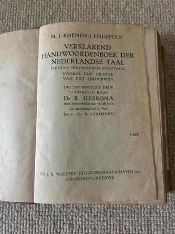 Koenders Nederlands Woordenboek uit 1948 beschikbaar voor biedingen