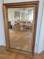 Antieke grote Franse rechthoekige spiegel hout verguld, Huis en Inrichting, Woonaccessoires | Spiegels, Ophalen, Minder dan 50 cm