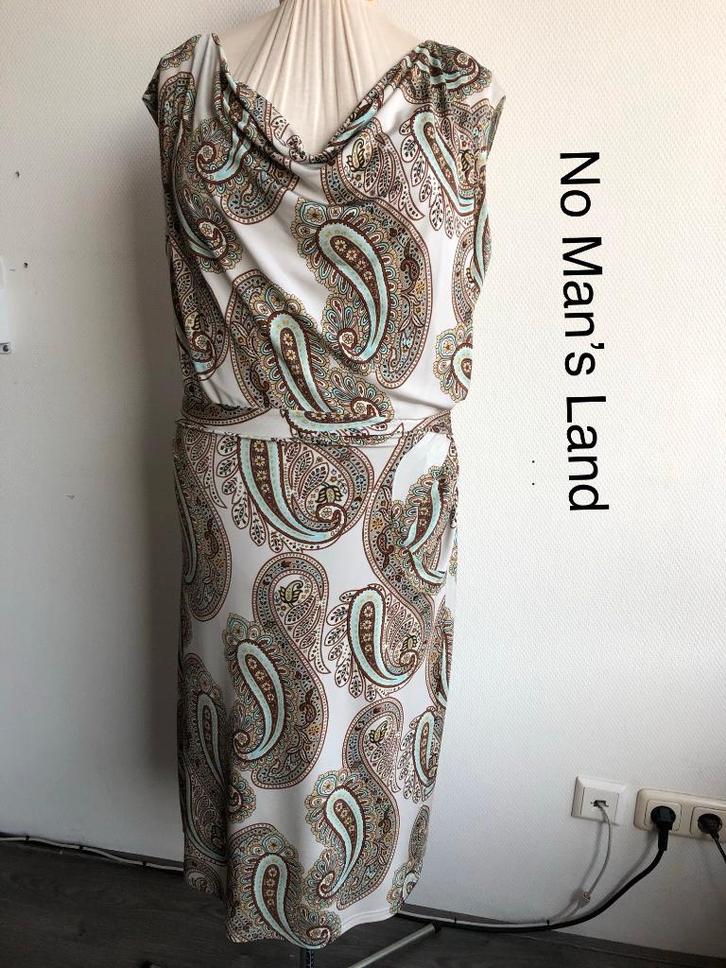 No Man's Land Jurk  (mt: 44) 2,6/5951, Kleding | Dames, Jurken, Zo goed als nieuw, Maat 42/44 (L), Blauw, Onder de knie, Ophalen of Verzenden