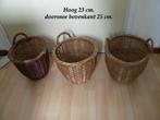 POETSMANDJE RIET, 3 STUKS, OUD MANDJE RIET, Huis en Inrichting, Woonaccessoires | Schalen en Manden, Gebruikt, Mand, Rond, Ophalen of Verzenden