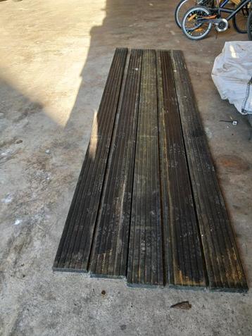 Kunststof vlonderplanken zwart nieuw (nr37) beschikbaar voor biedingen