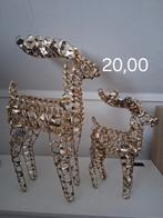Twee kerst rendieren met verlichting - Kerstdecoratie, Ophalen of Verzenden, Zo goed als nieuw