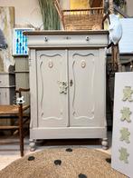 Biedermeier meidenkast linnenkast commode servieskast taupe, Ophalen, 50 tot 70 cm, 105 cm of meer, Nvt