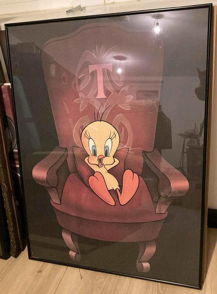 60 x 80 tweety 1996 looney tunes warner bros, Verzamelen, Posters, Gebruikt, Film en Tv, Deurposter of groter, Rechthoekig Staand