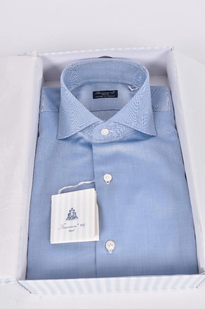 Nieuw shirt overhemd van Finamore katoen maat 40, Kleding | Heren, Overhemden, Nieuw, Halswijdte 39/40 (M), Blauw, Ophalen of Verzenden