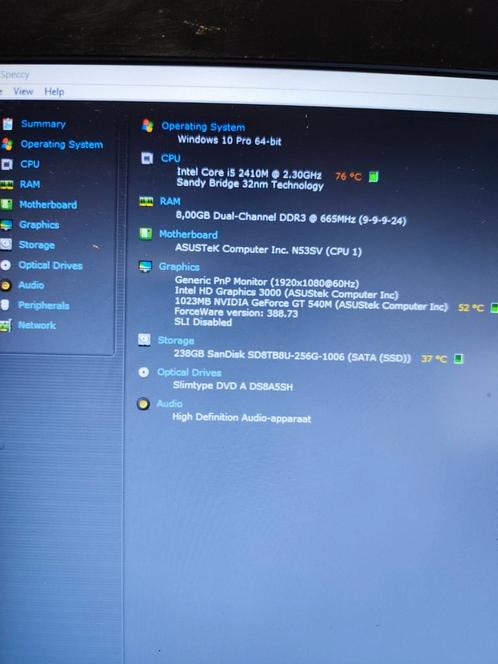 Asus Laptops X5MS, Computers en Software, Windows Laptops, Gebruikt, 15 inch, SSD, 2 tot 3 Ghz, 8 GB, Qwerty, Ophalen of Verzenden