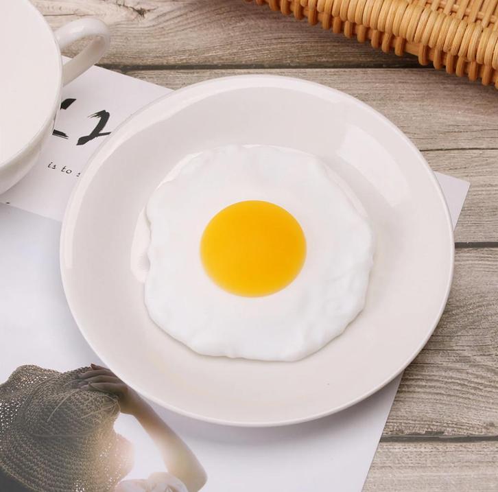 Kunst Gebakken Ei / Nep Sier Voedsel Eten, Huis en Inrichting, Woonaccessoires | Overige, Nieuw, Verzenden