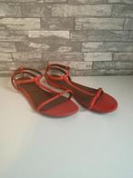 Sandalen H&M oranje maat 39, H&M, Oranje, Gedragen, Sandalen of Muiltjes