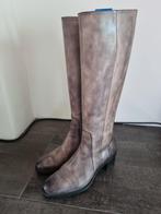 Santoni Hoge Kalfsleren Laarzen Maat 37 Taupe, Hoge laarzen, Overige kleuren, Ophalen of Verzenden, Zo goed als nieuw