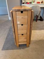 Ikea Norden klaptafel Uitschuifbare houten tafel met lades, Ophalen, Gebruikt, 50 tot 100 cm, 150 tot 200 cm
