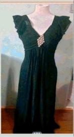 Zwart feestelijk lang jurk, Kleding | Dames, Jurken, Maat 38/40 (M), Zwart, Ophalen of Verzenden, Zo goed als nieuw