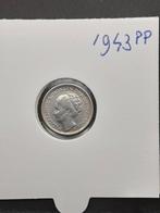 10 cent 1943 PP koningin Wilhelmina, Zilver, Ophalen of Verzenden, 10 cent, Koningin Wilhelmina
