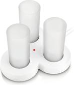 Philips Accents Imageo 3x electrische kaarsen met houder, Huis en Inrichting, Minder dan 25 cm, Crème, Kunststof, Zo goed als nieuw
