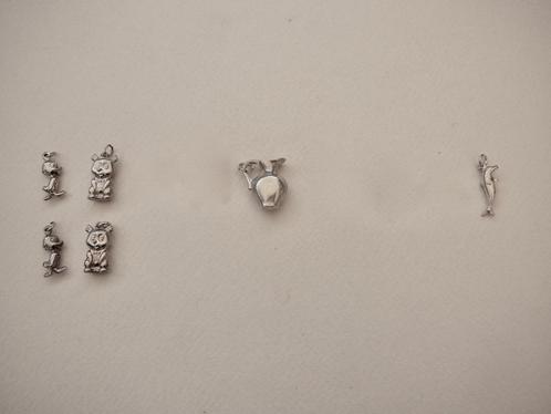 Zilveren bedel / hangers jaren '50-'60-'70 allen echt zilver, Sieraden, Tassen en Uiterlijk, Bedels, Zo goed als nieuw, Overige merken