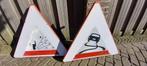 2 verkeersborden, zwarte cross/verjaardag, Ophalen, Nieuw, Versiering