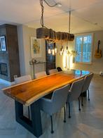 Fauteuils eetkamer 6x leder met stof zgan!, Ophalen, Overige kleuren, Zo goed als nieuw, Vijf, Zes of meer stoelen