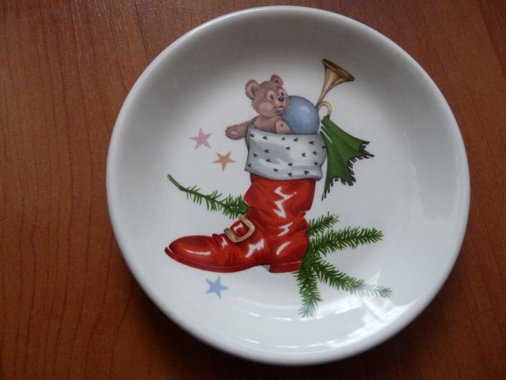 Klein bordje met laars kerstman Earthenware by Wood KERST, Diversen, Kerst, Ophalen of Verzenden, Nieuw