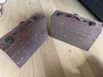 Decoratieve Houten Koffers - Set van 2, Huis en Inrichting, Woonaccessoires | Kisten, Ophalen of Verzenden, Gebruikt, Overige houtsoorten