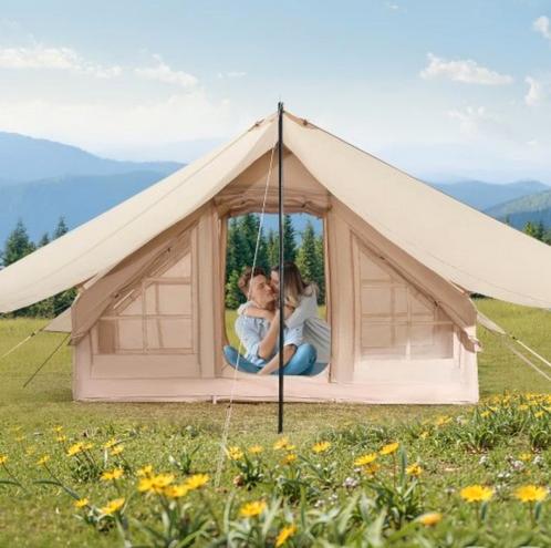 Opblaasbare campeertent 3x2x2m met luifel 3 slaapplaatsen, Caravans en Kamperen, Tenten, tot en met 4, Nieuw, Verzenden