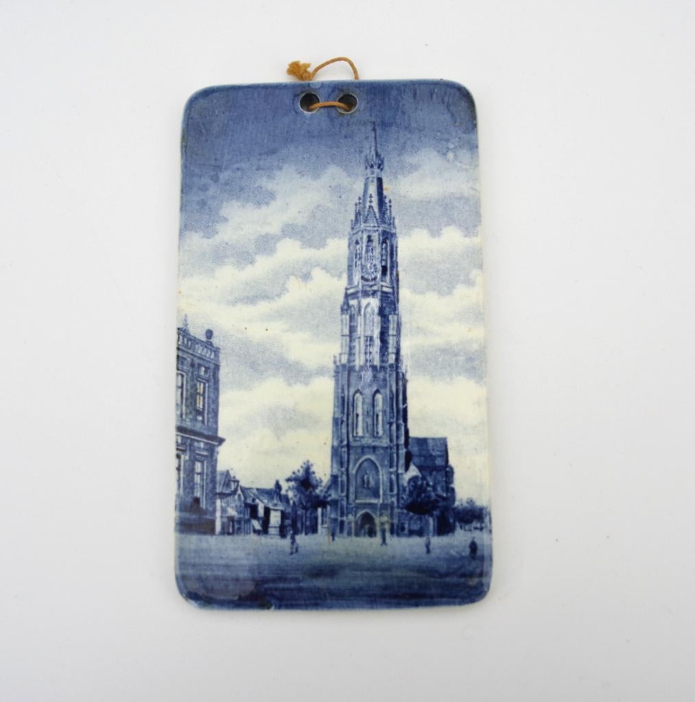 Société-Céramique - Delftsblauwe Wandtegel Nieuwe Kerk Delft, Antiek en Kunst, Ophalen of Verzenden