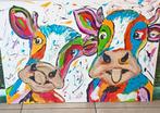 2x blije koeien schilderij, Antiek en Kunst, Kunst | Schilderijen | Modern, Ophalen