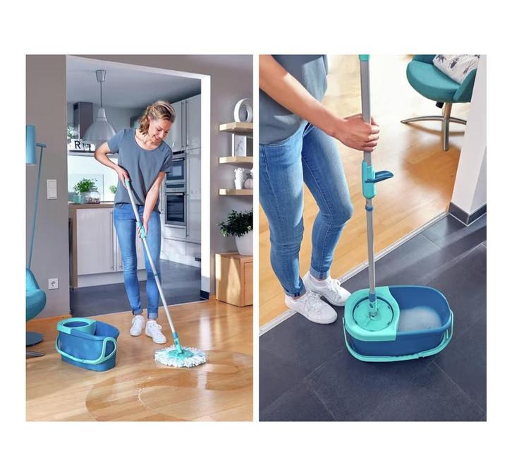 Dweilset Leifheit clean twist disc mop, Huis en Inrichting, Schoonmaakartikelen, Dweilemmer, -bak, of -wagen, Ophalen of Verzenden