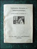 PSYCHOMETRIE, Clairvoyance en Gedachtenoverbrenging-1909- LO, Boeken, Esoterie en Spiritualiteit, Zo goed als nieuw, Achtergrond en Informatie