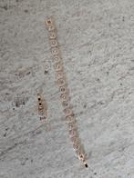 Angelic rosé goud ketting swarovski necklace rosegold, Ophalen of Verzenden, Zo goed als nieuw, Goud, Goud