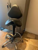 Zadel kruk, Huis en Inrichting, Bureaustoelen, Ophalen, Zo goed als nieuw, Zwart, Bureaukruk