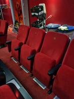 Originele rode bioscoopstoelen - ca. 60 stuks, Huis en Inrichting, Stoelen, Ophalen, Gebruikt, Bioscoop, Stof