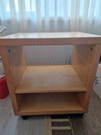 Houten Kastje met wielen, Huis en Inrichting, Kasten | Computermeubels, Ophalen of Verzenden, Gebruikt, Minder dan 70 cm