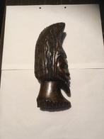 african wooden beard head sculpture bust beeld carved, Antiek en Kunst, Kunst | Beelden en Houtsnijwerken, Ophalen of Verzenden