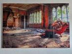 Schilderij 180x120Urban Chimpansee/Aap (van Mondiart), Antiek en Kunst, Ophalen